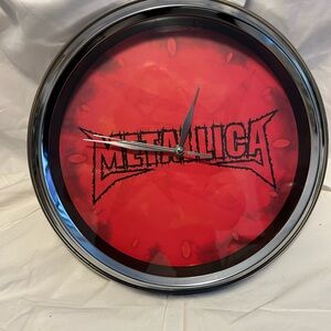 Rare Metallica Red Wall Clock